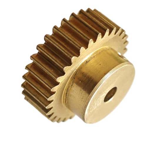 GuidNaurys Kupfer 0,5 Modul 70 Zähne Zylinderrad 5mm Zähne Dicke Ritzel 0,5M 70T Gerade Getriebe Stirnrad mit Schritt Getriebe(Step 20mm bore 12mm) von GuidNaurys
