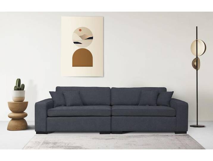 2-Sitzer Skara XXL , blau (graublau), B:280cm H:86cm T:130cm, 100% Polyester, GUIDO MARIA KRETSCHMER HOME & LIVING, Sofas, Lounge-Sofa XXL mit Federkern-Polsterung, in vielen Bezugsvarianten von Guido-Maria-Kretschmer-Home-&-Living