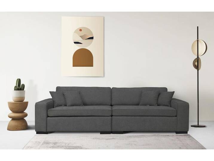 2-Sitzer Skara XXL , grau (dunkelgrau), B:280cm H:86cm T:130cm, 100% Polyester, GUIDO MARIA KRETSCHMER HOME & LIVING, Sofas, Lounge-Sofa XXL mit Federkern-Polsterung, in vielen Bezugsvarianten von Guido-Maria-Kretschmer-Home-&-Living