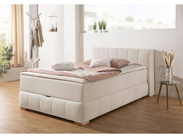Boxbett Chelles , beige (beige, natur), B:147cm L:225cm, GUIDO MARIA KRETSCHMER HOME & LIVING, Komplettbetten, inkl. Topper und Bettkasten von Guido-Maria-Kretschmer-Home-&-Living
