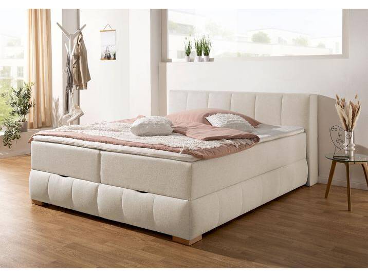 Boxbett Chelles , beige (beige, natur), B:167cm L:225cm, GUIDO MARIA KRETSCHMER HOME & LIVING, Komplettbetten, inkl. Topper und Bettkasten von Guido-Maria-Kretschmer-Home-&-Living