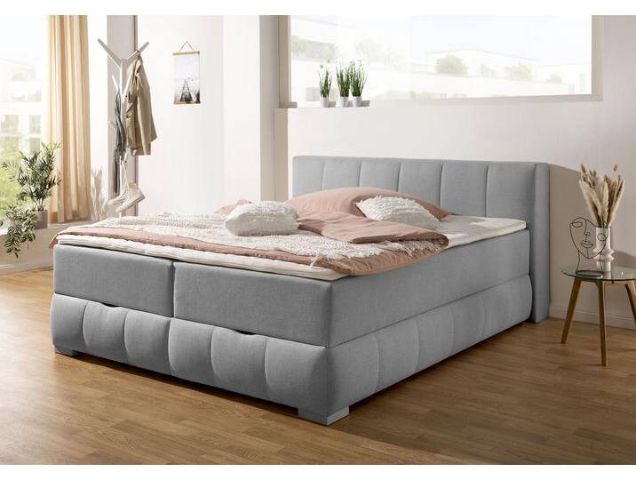Boxbett Chelles , grau, B:187cm L:225cm, GUIDO MARIA KRETSCHMER HOME & LIVING, Komplettbetten, inkl. Topper und Bettkasten von Guido-Maria-Kretschmer-Home-&-Living