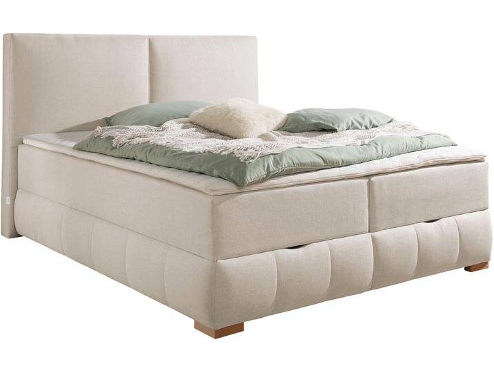 Boxbett Wehma , beige, B:210cm L:213cm, GUIDO MARIA KRETSCHMER HOME & LIVING, Komplettbetten, in H2, H3 & H4 wählbar, inklusive Topper von Guido-Maria-Kretschmer-Home-&-Living