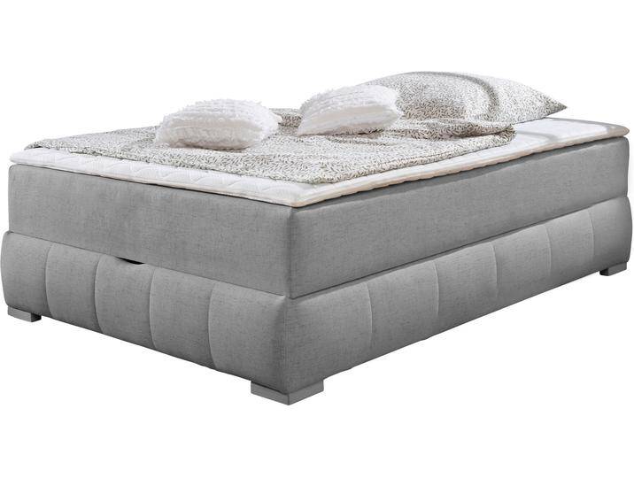 Boxbett Wehma , grau, B:144cm L:204cm, GUIDO MARIA KRETSCHMER HOME & LIVING, Komplettbetten, ohne Kopfteil, inklusive Topper und Bettkasten von Guido-Maria-Kretschmer-Home-&-Living