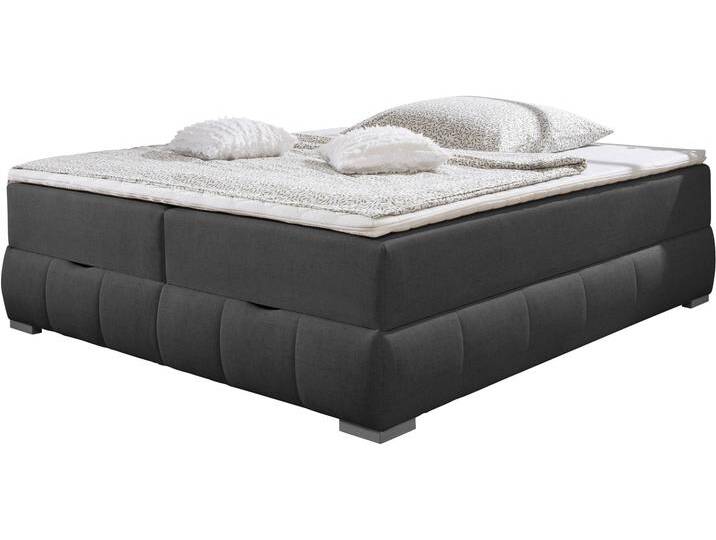 Boxbett Wehma , grau (anthrazit), B:184cm L:204cm, GUIDO MARIA KRETSCHMER HOME & LIVING, Komplettbetten, ohne Kopfteil, inklusive Topper und Bettkasten von Guido-Maria-Kretschmer-Home-&-Living