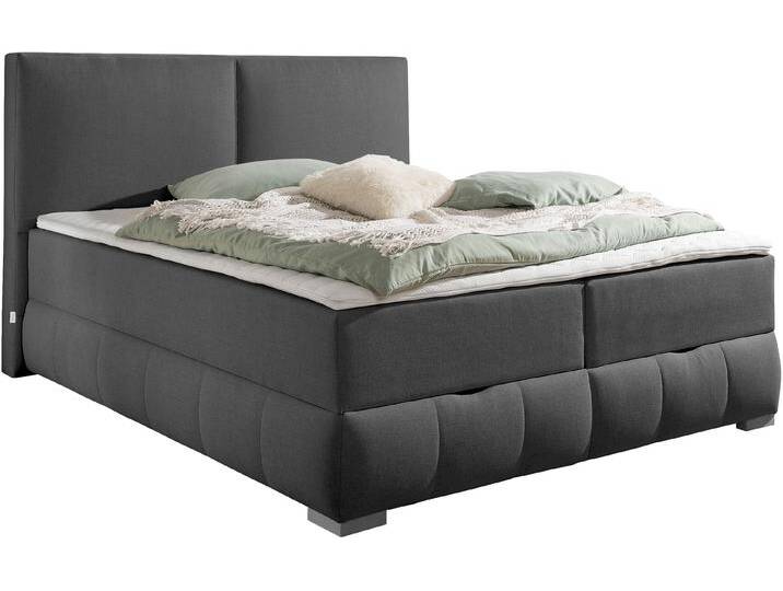 Boxbett Wehma , grau (anthrazit), B:190cm L:213cm, GUIDO MARIA KRETSCHMER HOME & LIVING, Komplettbetten, in H2, H3 & H4 wählbar, inklusive Topper von Guido-Maria-Kretschmer-Home-&-Living