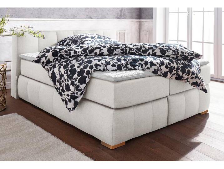 Boxspringbett Chelles , beige (natur), B:167cm L:225cm, Samtoptik (100% Polyester), Bezug der Spiegelfläche Matratzendrell aus 100% Polyester, Struktur fein 100% Polyester), GUIDO MARIA KRETSCHMER HOME & LIVING, Komplettbetten, Boxspringbett, inkl. Kaltschaumtopper, in 5 Breiten und 3 Matratzenarten von Guido-Maria-Kretschmer-Home-&-Living