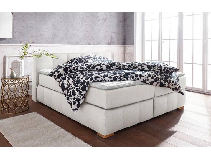 Boxspringbett Chelles , beige (natur), B:187cm L:225cm, Samtoptik (100% Polyester), Bezug der Spiegelfläche Matratzendrell aus 100% Polyester, Struktur fein 100% Polyester), GUIDO MARIA KRETSCHMER HOME & LIVING, Komplettbetten, Boxspringbett, inkl. Kaltschaumtopper, in 5 Breiten und 3 Matratzenarten von Guido-Maria-Kretschmer-Home-&-Living