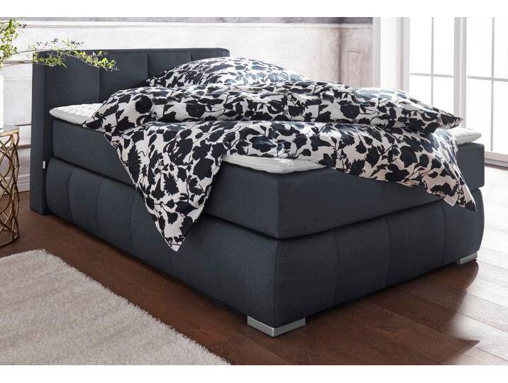 Boxspringbett Chelles , grau (anthrazit), B:147cm L:245cm, Samtoptik (100% Polyester), Bezug der Spiegelfläche Matratzendrell aus 100% Polyester, Struktur fein 100% Polyester), GUIDO MARIA KRETSCHMER HOME & LIVING, Komplettbetten, Boxspringbett, inkl. Topper,, in XXL- Überlänge 220 cm, Unterbox mit feine Wölbung von Guido-Maria-Kretschmer-Home-&-Living