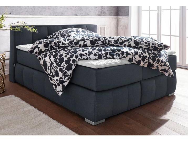 Boxspringbett Chelles , grau (anthrazit), B:167cm L:245cm, Samtoptik (100% Polyester), Bezug der Spiegelfläche Matratzendrell aus 100% Polyester, Struktur fein 100% Polyester), GUIDO MARIA KRETSCHMER HOME & LIVING, Komplettbetten, Boxspringbett, inkl. Topper,, in XXL- Überlänge 220 cm, Unterbox mit feine Wölbung von Guido-Maria-Kretschmer-Home-&-Living