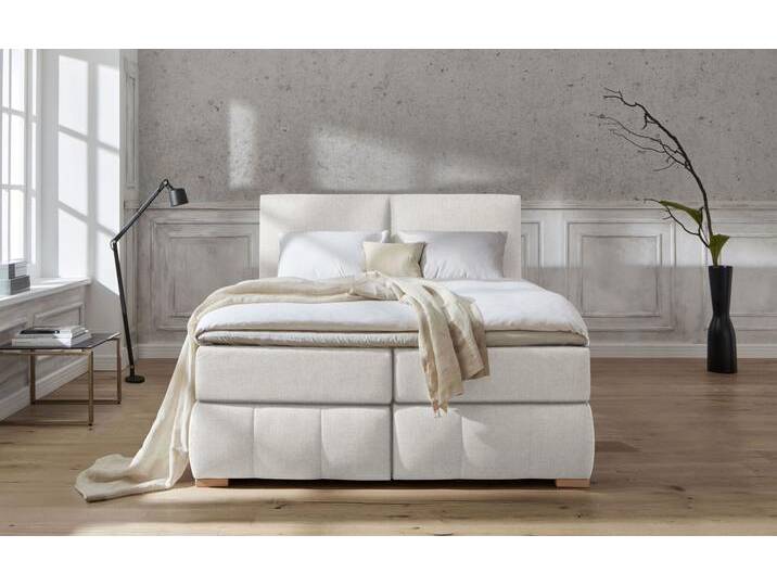 Boxspringbett Wehma , beige (natur), B:170cm L:213cm, Struktur fein (100% Polyester), GUIDO MARIA KRETSCHMER HOME & LIVING, Komplettbetten, Boxspringbett, inkl. Topper in 3 verschiedenen Matratzen, auch in Samtstoff von Guido-Maria-Kretschmer-Home-&-Living