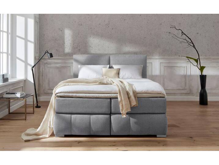 Boxspringbett Wehma , grau, B:170cm L:213cm, Struktur fein (100% Polyester), GUIDO MARIA KRETSCHMER HOME & LIVING, Komplettbetten, Boxspringbett, inkl. Topper in 3 verschiedenen Matratzen, auch in Samtstoff von Guido-Maria-Kretschmer-Home-&-Living