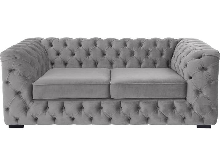 Chesterfield-Sofa Kalina , grau, B:190cm H:67cm T:98cm, GUIDO MARIA KRETSCHMER HOME & LIVING, Sofas, mit klassischer Chesterfield-Knopfheftung von Guido-Maria-Kretschmer-Home-&-Living