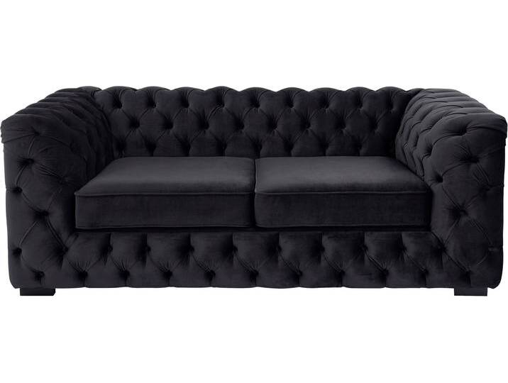 Chesterfield-Sofa Kalina , schwarz, B:190cm H:67cm T:98cm, GUIDO MARIA KRETSCHMER HOME & LIVING, Sofas, mit klassischer Chesterfield-Knopfheftung von Guido-Maria-Kretschmer-Home-&-Living