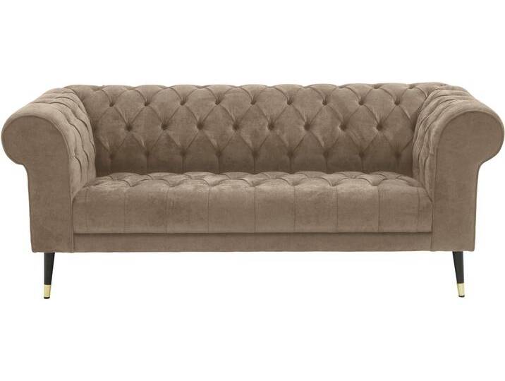 Chesterfield-Sofa Tinnum , beige, B:195cm H:77cm T:87cm, Luxus-Microfaser Vintageoptik (66% PU, 27% Polyester, 7% Baumwolle), Struktur weich( 97% Polyester, 3% Polyacryl), GUIDO MARIA KRETSCHMER HOME & LIVING, Sofas von Guido-Maria-Kretschmer-Home-&-Living