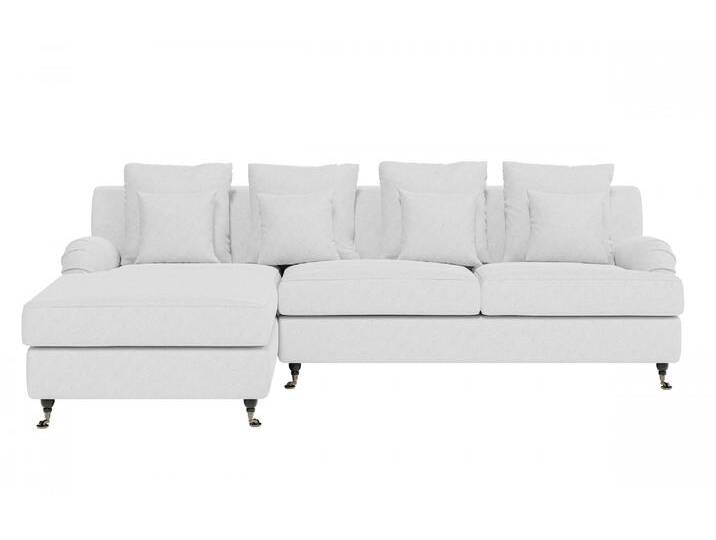 Ecksofa HOME AFFAIRE NORIN L-Form , weiß, B:296cm H:92cm T:180cm, 93% Polyester, 6% Acryl, 1% Baumwolle, Sofas, zwei Fußarten: vorne - Rollen, hinten - Holzfüße Ecksofa HOME AFFAIRE NORIN L-Form , weiß, B:296cm H:92cm T:180cm, 93% Polyester, 6% Acryl, 1% Baumwolle, Sofas, zwei Fußarten: vorne - Rollen, hinten - Holzfüße von Home-affaire