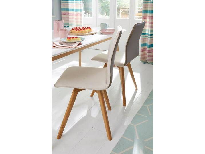 Esszimmerstuhl Dalea , bunt (schlamm, beige, eichefarben), B:45cm H:91cm T:55cm, Kunstleder, weicher Webstoff mit feiner Struktur aus 100% Polyester, GUIDO MARIA KRETSCHMER HOME & LIVING, Stühle, im 2er, 4er oder 6er-Set, Küchenstuhl von Guido-Maria-Kretschmer-Home-&-Living
