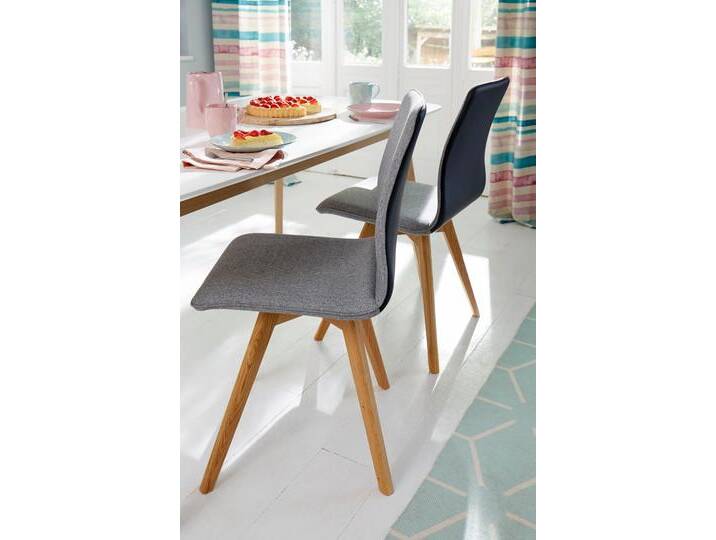Esszimmerstuhl Dalea , schwarz (schwarz, grau, eichefarben), B:45cm H:91cm T:55cm, Kunstleder, weicher Webstoff mit feiner Struktur aus 100% Polyester, GUIDO MARIA KRETSCHMER HOME & LIVING, Stühle, im 2er, 4er oder 6er-Set, Küchenstuhl von Guido-Maria-Kretschmer-Home-&-Living
