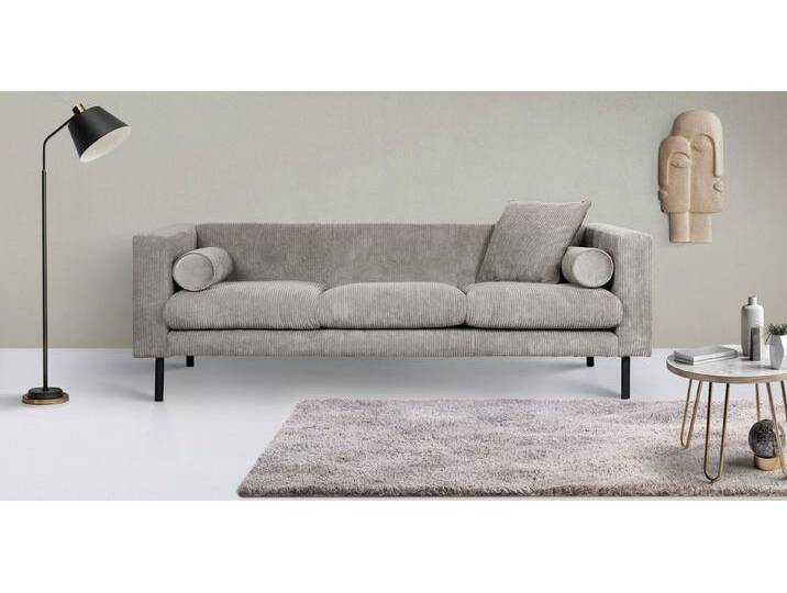 Home affaire 3-Sitzer Lillibeth Designsofa mit Wellenunterfederung, Maße B/T/H: 218/74/83 cm, Zierkissen als Wendekissen, Bezug Samtoptik oder Cord Home affaire 3-Sitzer Lillibeth Designsofa mit Wellenunterfederung, Maße B/T/H: 218/74/83 cm, Zierkissen als Wendekissen, Bezug Samtoptik oder Cord von Home-affaire