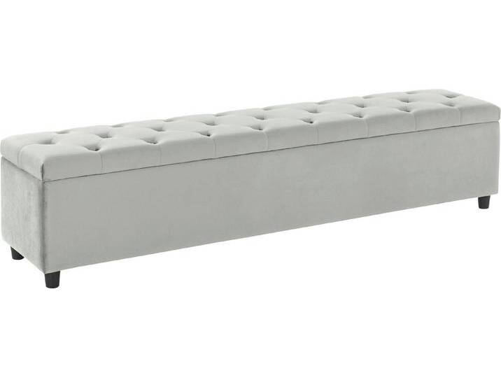 Guido Maria Kretschmer Home&Living Bettbank Relaxy, gesteppt, mit Staufach, grau, hellgrau von Guido-Maria-Kretschmer-Home-&-Living