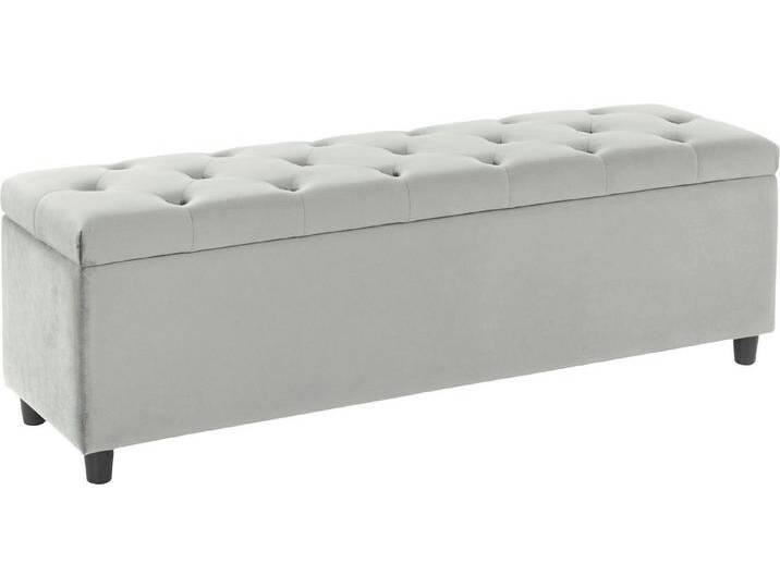 Guido Maria Kretschmer Home&Living Bettbank Relaxy, gesteppt, mit Staufach, grau, hellgrau von Guido-Maria-Kretschmer-Home-&-Living