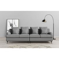 Home affaire Big-Sofa "NORIN" zwei Fußarten: vorne - Rollen, hinten - Holzfüße von home affaire