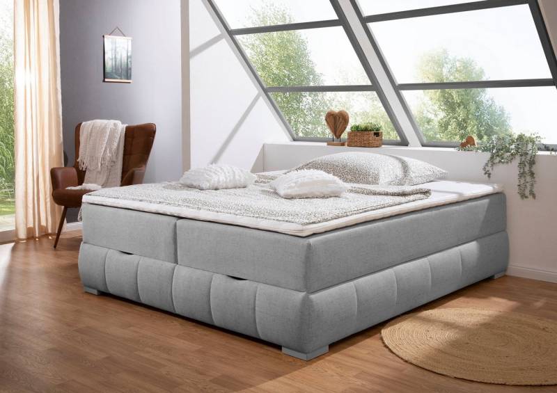 OTTO home Boxbett Wehma, ohne Kopfteil, inklusive Topper und Bettkasten von OTTO home