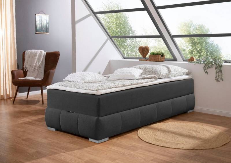 OTTO home Boxbett Wehma, ohne Kopfteil, inklusive Topper und Bettkasten von OTTO home