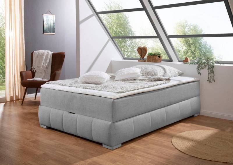 OTTO home Boxbett Wehma, ohne Kopfteil, inklusive Topper und Bettkasten von OTTO home