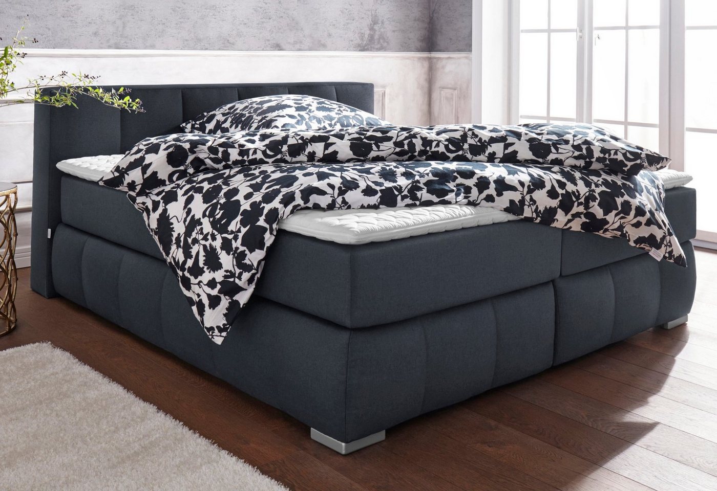 Guido Maria Kretschmer Home&Living Boxspringbett Chelles, inkl. Topper, in XXL- Überlänge 220 cm, Unterbox mit feine Wölbung von Guido Maria Kretschmer Home&Living