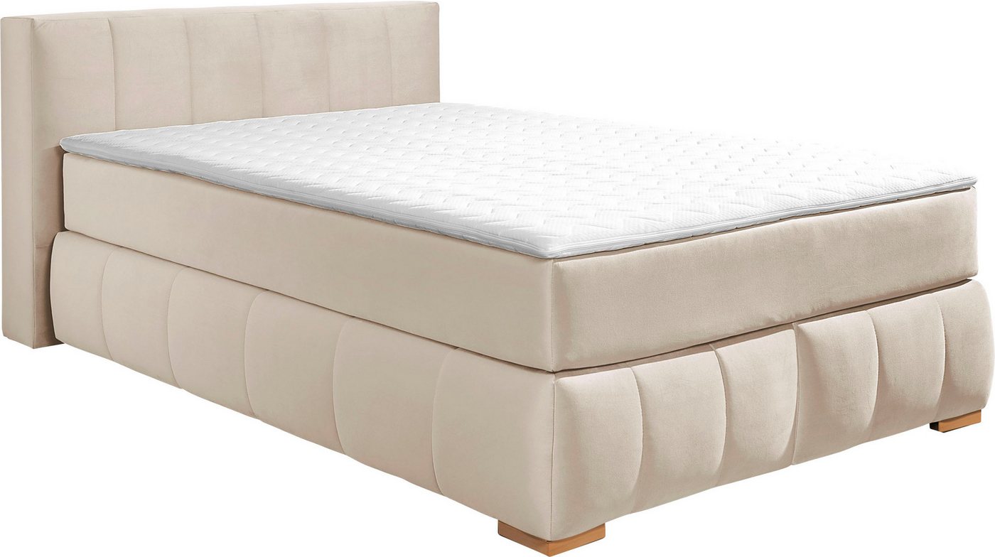 Guido Maria Kretschmer Home&Living Boxspringbett Chelles, inkl. Topper, in XXL- Überlänge 220 cm, Unterbox mit feine Wölbung von Guido Maria Kretschmer Home&Living