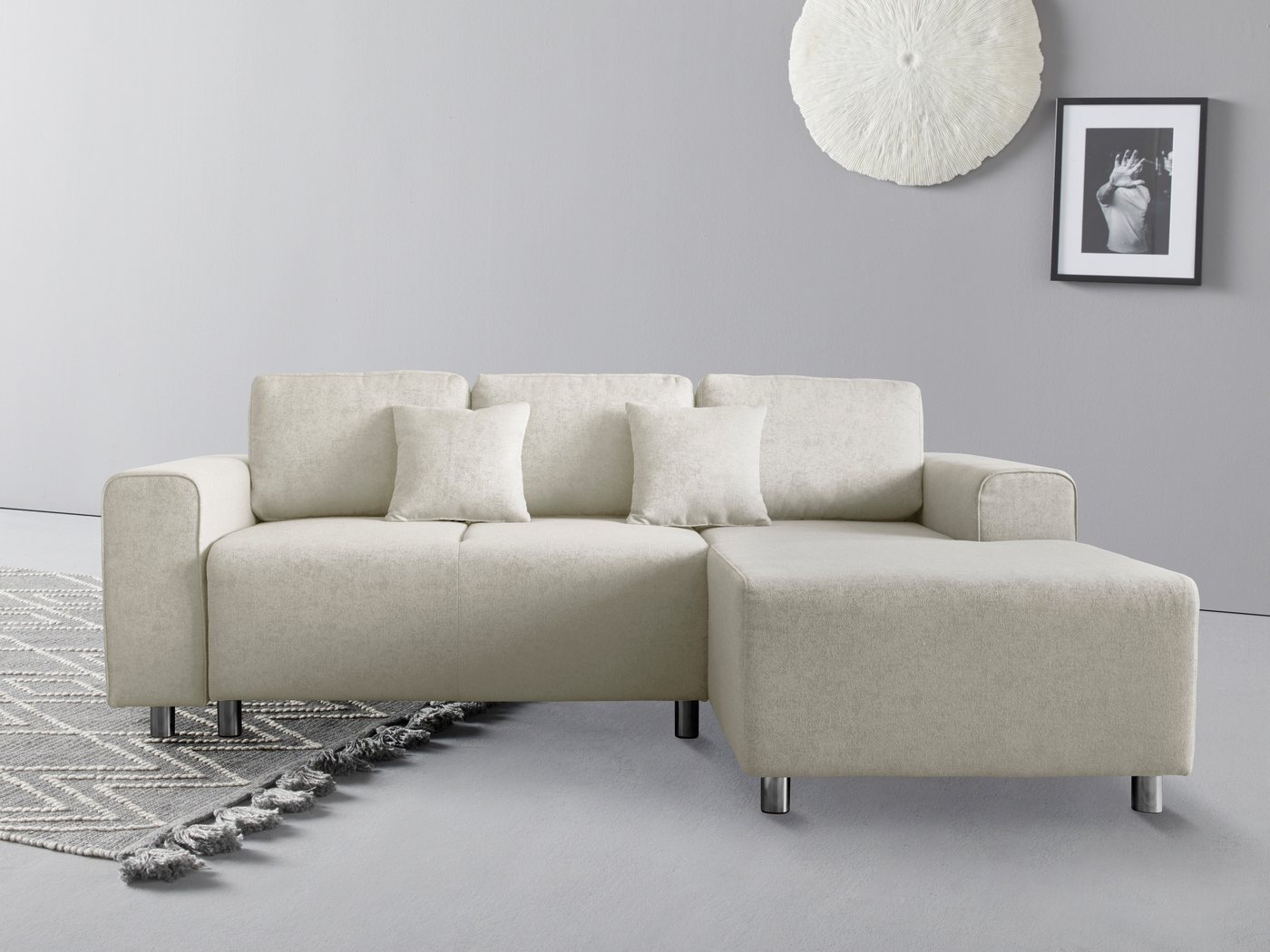 Guido Maria Kretschmer Home&Living Ecksofa Györ, L-Form, wahlweise mit Bettfunktion und Bettkasten incl. 2 Zierkissen Guido Maria Kretschmer Home&Living Ecksofa Györ, L-Form, wahlweise mit Bettfunktion und Bettkasten incl. 2 Zierkissen von Guido Maria Kretschmer Home&Living