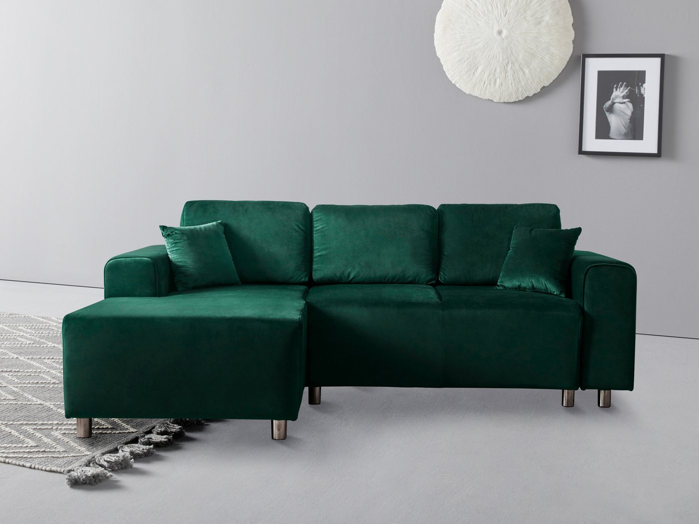 Guido Maria Kretschmer Home&Living Ecksofa Györ, wahlweise mit Bettfunktion und Bettkasten incl. 2 Zierkissen von Guido Maria Kretschmer Home&Living