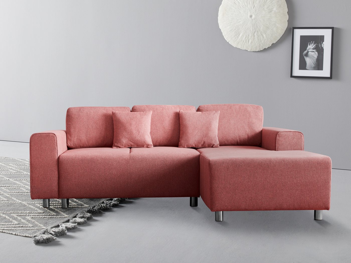 Guido Maria Kretschmer Home&Living Ecksofa Györ, wahlweise mit Bettfunktion und Bettkasten incl. 2 Zierkissen von Guido Maria Kretschmer Home&Living