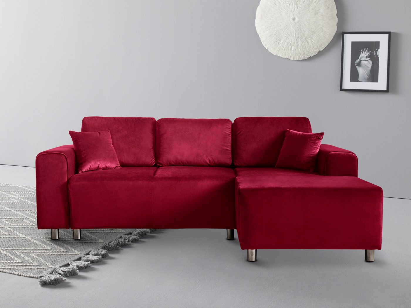 Guido Maria Kretschmer Home&Living Ecksofa Györ, wahlweise mit Bettfunktion und Bettkasten incl. 2 Zierkissen von Guido Maria Kretschmer Home&Living