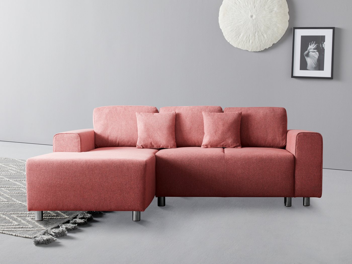 Guido Maria Kretschmer Home&Living Ecksofa Györ, L-Form, wahlweise mit Bettfunktion und Bettkasten incl. 2 Zierkissen Guido Maria Kretschmer Home&Living Ecksofa Györ, L-Form, wahlweise mit Bettfunktion und Bettkasten incl. 2 Zierkissen von Guido Maria Kretschmer Home&Living