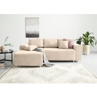 Guido Maria Kretschmer Home&Living Ecksofa "Györ", L-Form, wahlweise mit Bettfunktion und Bettkasten incl. 2 Zierkissen von Guido Maria Kretschmer Home & Living