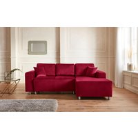 Home affaire Ecksofa "Györ" L-Form, wahlweise mit Bettfunktion und Bettkasten incl. 2 Zierkissen von home affaire