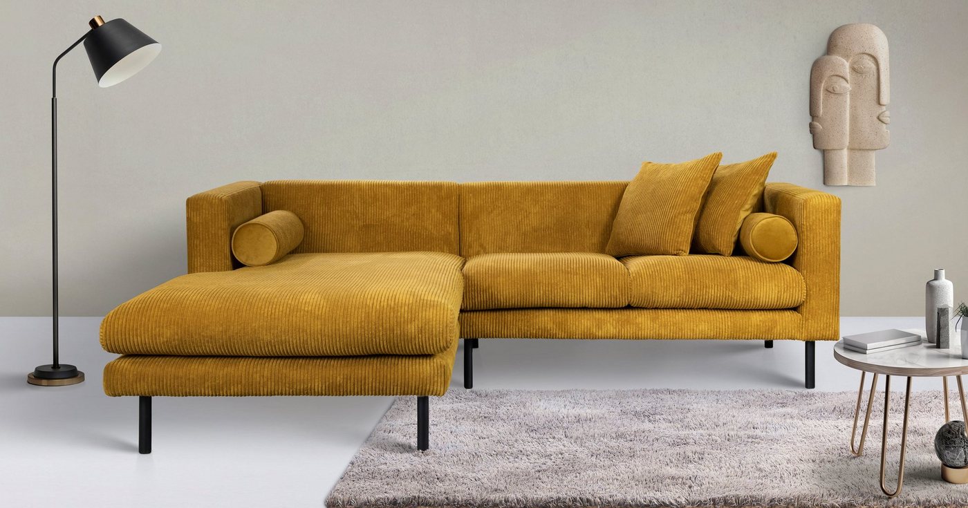 Guido Maria Kretschmer Home&Living Ecksofa Lillibeth, Zierkissen als Wendekissen, in Samtoptik oder Cord von Guido Maria Kretschmer Home&Living