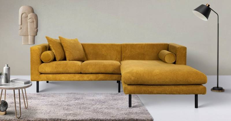 Guido Maria Kretschmer Home&Living Ecksofa Lillibeth L-Form, Zierkissen als Wendekissen, in Samtoptik oder Cord von Guido Maria Kretschmer Home&Living