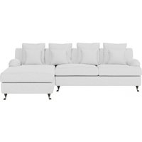 Home affaire Ecksofa "NORIN L-Form" zwei Fußarten: vorne - Rollen, hinten - Holzfüße von home affaire