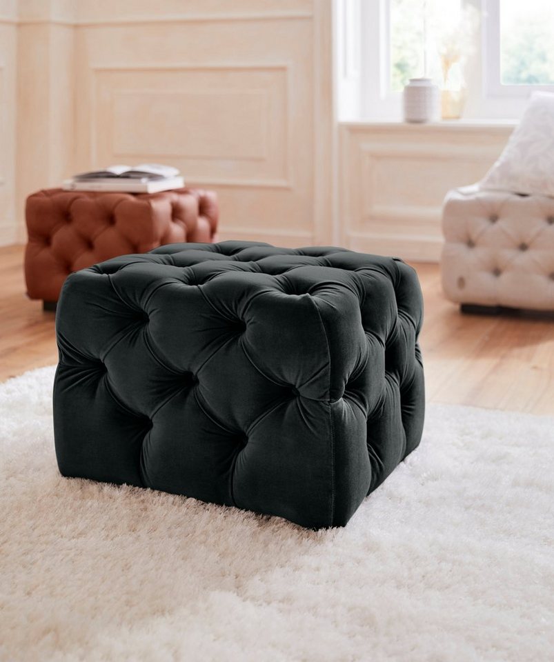 Guido Maria Kretschmer Home&Living Polsterhocker Kalina, mit klassischer Chesterfield-Knopfheftung, passend zur Serie Kalina"" von Guido Maria Kretschmer Home&Living