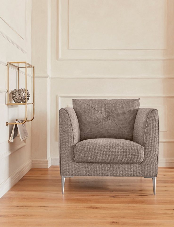 TRENDMANUFAKTUR Sessel Chilltime, Loungesessel, Komfortsitzhöhe 46cm, Breite 85cm, bequem, mit eleganter Kreuznaht im Rückenkissen TRENDMANUFAKTUR Sessel Chilltime, Loungesessel, Komfortsitzhöhe 46cm, Breite 85cm, bequem, mit eleganter Kreuznaht im Rückenkissen von TRENDMANUFAKTUR