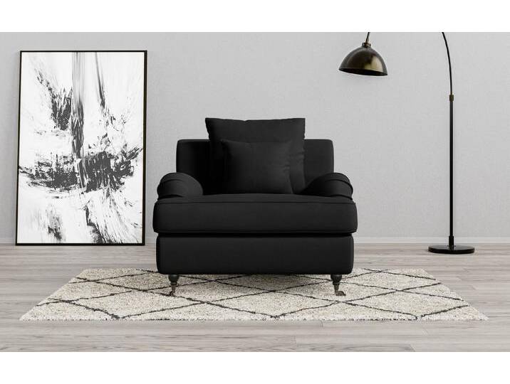 Home affaire Sessel NORIN, zwei Fußarten: vorne - Rollen, hinten - Holzfüße, schwarz, schwarz Home affaire Sessel NORIN, zwei Fußarten: vorne - Rollen, hinten - Holzfüße, schwarz, schwarz von Home-affaire