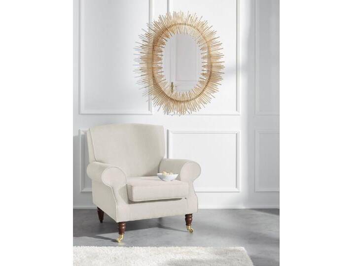 Home affaire Sessel Rennes, in Samtoptik oder Baumwoll-Mix, beige, creme uni von Home-affaire