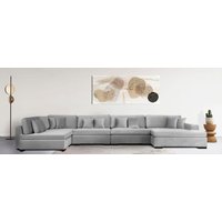 Home affaire Wohnlandschaft "Skara XXL U-Form", Lounge-Sofa XXL mit Federkern-Polsterung, in vielen Bezugsvarianten von home affaire