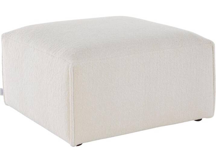 Hocker Comfine , beige (cream), B:80cm H:46cm T:80cm, Struktur Hahnentritt (67% Polypropylen 33% Polyester), Fellimitat (100% Polyester), Samtcord (92% Polyester 8% Polyamid), GUIDO MARIA KRETSCHMER HOME & LIVING, Hocker, Polsterhocker, Modul-Hocker zur indiviuellen Zusammenstellung, in 3 Bezugsvarianten von Guido-Maria-Kretschmer-Home-&-Living