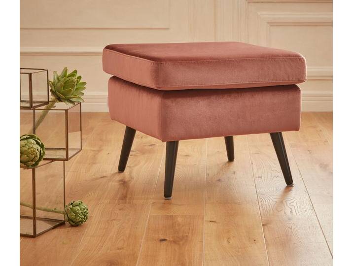 Hocker Salla , orange (terra), B:58cm H:49cm T:58cm, Samtcord (92% Polyester 8% Polyamid), Struktur (100% Polyester), Struktur Hahnentritt (100% Polyester), Struktur fein (100% POlyester), Samtoptik (100% Polyester), Fellimitat (100%Polyester), GUIDO MARIA KRETSCHMER HOME & LIVING, Hocker, Fußhocker Sitzhocker, Bezug auch in Luxus-Microfaser in Teddyfelloptik von Guido-Maria-Kretschmer-Home-&-Living