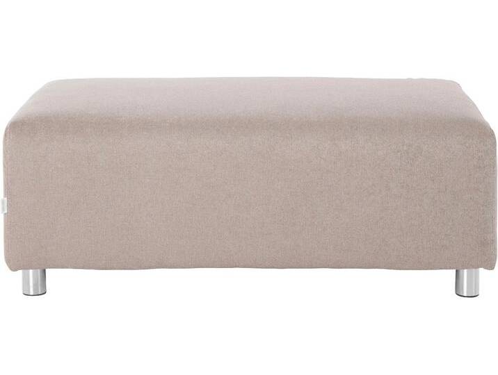Polsterhocker Györ , braun, B:122cm H:48cm T:68cm, Microfaser (100% Polyester), Luxus-Microfaser Lederoptik (100% Polyester), Struktur (100% Polyester), Samtoptik (100% Polyester), Struktur weich (100% Polyester), GUIDO MARIA KRETSCHMER HOME & LIVING, Hocker, democratichome Edition, passend zum Ecksofa 'Györ' von Guido-Maria-Kretschmer-Home-&-Living
