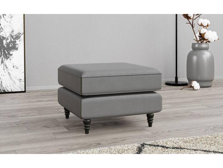 Polsterhocker NORIN , grau (hellgrau), B:80cm H:52cm T:80cm, 100% Polyester, GUIDO MARIA KRETSCHMER HOME & LIVING, Hocker von Guido-Maria-Kretschmer-Home-&-Living